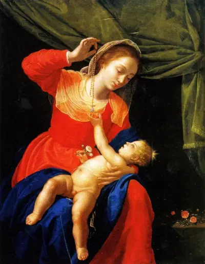 Virgin and Child with a Rosary Artemisia Gentileschi